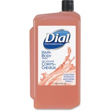 Hair + Body Wash Refill For 1 L Liquid Dispenser, Neutral Scent, 1 L, 8/carton