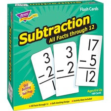 Trend Subtraction all facts through 12 Flash Cards - Theme/Subject: Learning - Skill Learning: Subtraction - 169 Pieces - 6+ - 169 / Box