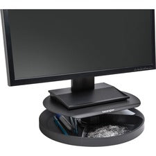 Spin2 Monitor Stand With Smartfit, 12.6" X 12.6" X 2.25" To 3.5", Black, Supports 40 Lbs