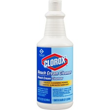 Clorox Commercial Solutions Bleach Cream Cleanser - Cream Cleanser - 32 fl oz (1 quart) - 256 / Bundle - Clear