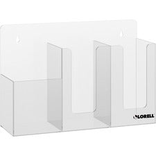 Lorell Acrylic Sanitation Station - 9.9" Height x 14.8" Width x 4.5" Depth - Wall Mountable, Freestanding, Countertop, Tabletop - Acrylic - Clear