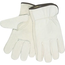 MCR Safety Leather Driver Gloves - Medium Size - Beige - 2 / Pair