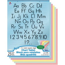 Pacon Colored Paper Chart Tablet - 24" x 32" - 5 Assorted Colors - No - 25 / Each