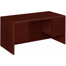 10700 Series Double Pedestal Desk With Three-quarter Height Pedestals, 60" X 30" X 29.5", Mahogany