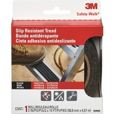 3M Safety Walk Outdoor Tread - 15 ft Length x 2" Width - 1 Each - Black