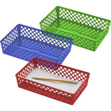 Officemate Achieva Large Supply Basket, Assorted Colors, 3/PK - 2.4 Officemate Achieva Large Supply Basket, Assorted Colors, 3/PK - 2.4