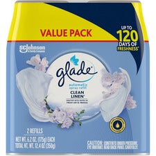 Glade Automatic Spray Refill Value Pack - 12.40 oz - Clean Linen - 60 Day - 2 / Pack - Long Lasting, Phthalate-free, Paraben-free, Formaldehyde-free