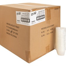 Genuine Joe Portion Cups - 50 / Bag - 4 fl oz - 50 / Carton - Clear - Polystyrene - Beverage, Sauce