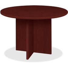 Lorell Prominence Round Laminate Conference Table - 29" x 42" , 1" Top, 0.1" Edge - Material: Thermofused Melamine (TFM), Particleboard