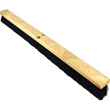 Genuine Joe Hardwood Block Tampico Broom - 2.75" Tampico Fiber Bristle - 36" Overall Length - 1 Each