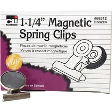 CLI Magnetic Spring Clips - 1.3" Length - 24 / Box