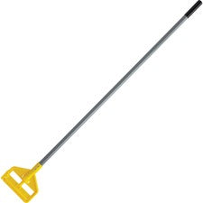 Invader Fiberglass Side-gate Wet-mop Handle, 1" Dia X 54", Gray/yellow