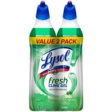 Lysol Clean/Fresh Toilet Cleaner - Ready-To-Use Gel - 24 fl oz (0.8 quart) - Country Scent - 8 / Carton - Blue, White