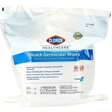 Bleach Germicidal Wipes, 1-ply, 12 X 12, Unscented, White, 110/bag