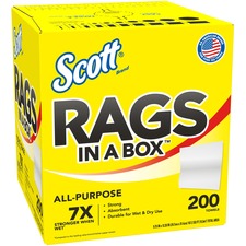 Rags In A Box, Pop-up Box, 12 X 9, White, 200/box