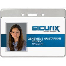 Sicurix Proximity Badge Holder, Horizontal, 4w X 3h, Clear, 50/pack