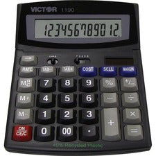 Victor® 1200-4 Business Desktop Calculator, 12-digit Lcd | Round