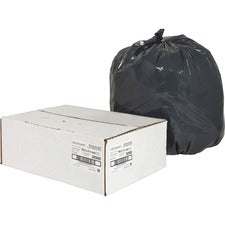 Nature Saver Black Low-density Recycled Can Liners - Small Size - 16 gal Capacity - 24" Width x 33" Length - 0.85 mil (22 Micron) Thickness - Low Density - Black - Plastic - 500/Carton - Cleaning Supplies