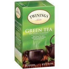 Twinings of London 100% Natural Green Tea Bag - 25 Cup - 25 / Box
