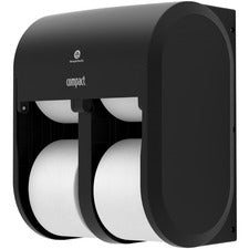 Compact Quad Vertical 4-roll Coreless Dispenser, 11.75 X 6.9 X 13.25, Black