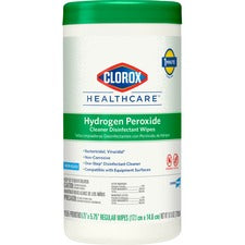 Clorox Healthcare Hydrogen Peroxide Cleaner Disinfectant Wipes - Wipe - 155 / Canister - 1 Each - White
