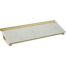 Glass Dry Erase Desktop Computer Pad, 18 X 6, Marble Surface