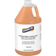 Genuine Joe Antibacterial Lotion Soap - 1 gal (3.8 L) - Bacteria Remover, Grime Remover, Dirt Remover - Hand - Orange - Anti-septic, Pleasant Scent - 1 Each