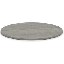 Lorell Weathered Charcoal Round Conference Table - Weathered Charcoal Laminate Round Top - 1" Table Top Thickness x 42" Table Top Diameter - Assembly Required