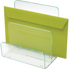 Lorell Acrylic Mini File Sorter - Desktop - Durable, Lightweight, Non-skid - Clear - Acrylic - 1 Each