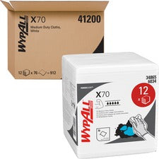 X70 Cloths, 1/4 Fold, 12.5 X 12, White, 76/pack, 12 Packs/carton