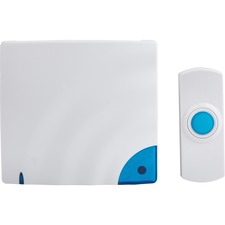 Wireless Doorbell, Battery Operated, 1.38 X 0.75 X 3.5, Bone