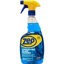 Zep Streak-Free Glass Cleaner - Spray - 32 fl oz (1 quart) - 1 Each - Blue