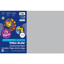 Tru-ray Construction Paper, 76 Lb Text Weight, 12 X 18, Gray, 50/pack