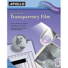Laser Transparency Film, 8.5 X 11, Black On Clear, 50/box