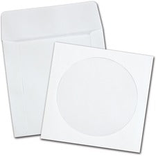 Cd/dvd Sleeves, 1 Disc Capacity, White, 100/box