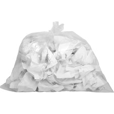Genuine Joe Clear Trash Can Liners - Small Size - 10 gal Capacity - 24" Width x 23" Length - 0.60 mil (15 Micron) Thickness - Low Density - Clear - 500/Carton