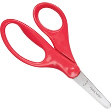 Fiskars 5" Blunt-tip Kids Scissors - 5" Overall LengthSafety Edge Blade - Blunted Tip - Red - 1 Each