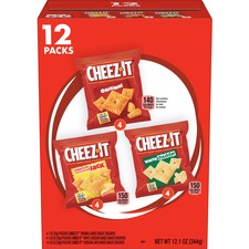 Keebler Cheez-It Variety Pack - Individually Wrapped - Original, White Cheddar, Cheddar Jack Cheese - 12 / Box
