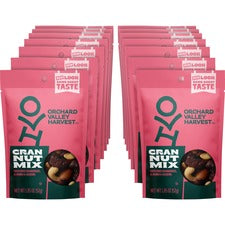 Orchard Valley Harvest Cran Nut Mix - Gluten-free, No Artificial Color, No Artificial Flavor, Preservative-free, Resealable Bag - Crunch, Dried Cranberries, Almond, Cashew, Sweet & Salty, Fruit - 14 / Carton