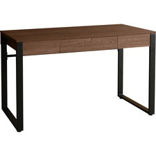 Lorell SOHO Table Desk - 47" x 23.5" x 30" - 1 Drawer(s) - Band Edge - Finish: Walnut