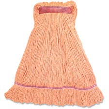 Genuine Joe Narrow Band Large Mophead, Orange, GJOLOR1BEA - Synthetic, Rayon, Cotton, Fiber