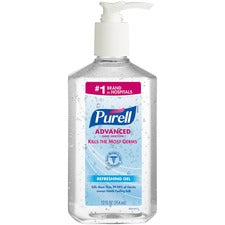 PURELL&reg; Advanced Hand Sanitizer Gel - Clean Scent - 12 fl oz (354.9 mL) - Pump Bottle Dispenser - Kill Germs - Multipurpose - Clear - Triclosan-free, Paraben-free, Phthalate-free, Preservative-free, Anti-irritant - 1 Each