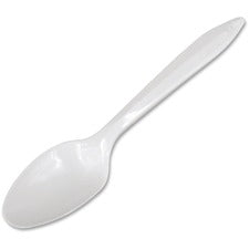 Style Setter Mediumweight Plastic Teaspoons, White, 1000/carton