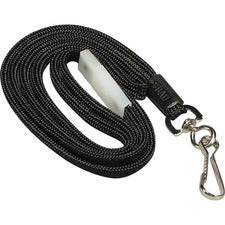 Safety Breakaway Lanyard, Metal Hook Fastener, 36" Long, Black