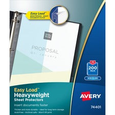 Top-load Poly Sheet Protectors, Heavyweight, Letter, Nonglare, 200/box