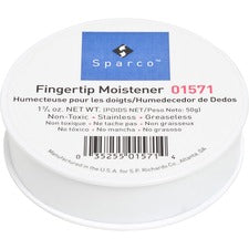 Sparco 1 3/4 Ounce Fingertip Moistener - White - Non-slip, Greaseless, Stainingless, Odorless - 1 Each