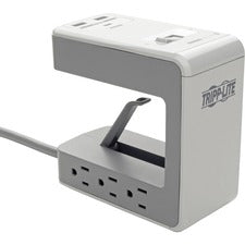 Surge Protector, 6 Ac Outlets/2 Usb-a And 1 Usb-c Ports, 8 Ft Cord, 1,080 J, Gray