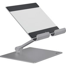 DURABLE Rise Tablet Stand - Up to 13" Screen Support - 2.20 lb Load Capacity - 8.1" Height x 6.7" Width x 5.4" Depth - Tabletop - Aluminum - Silver