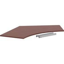 Lorell Relevance Series 120 Curve Panel Top - Mahogany Rectangle Top - 47.25" Table Top Length x 34.13" Table Top Width x 1" Table Top Thickness - Assembly Required