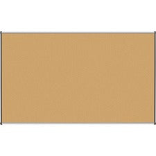 Lorell Satin-Finish Bulletin Board - 72" Height x 48" Width - Natural Cork Surface - Durable, Self-healing - Silver Anodized Aluminum Frame - 1 Each